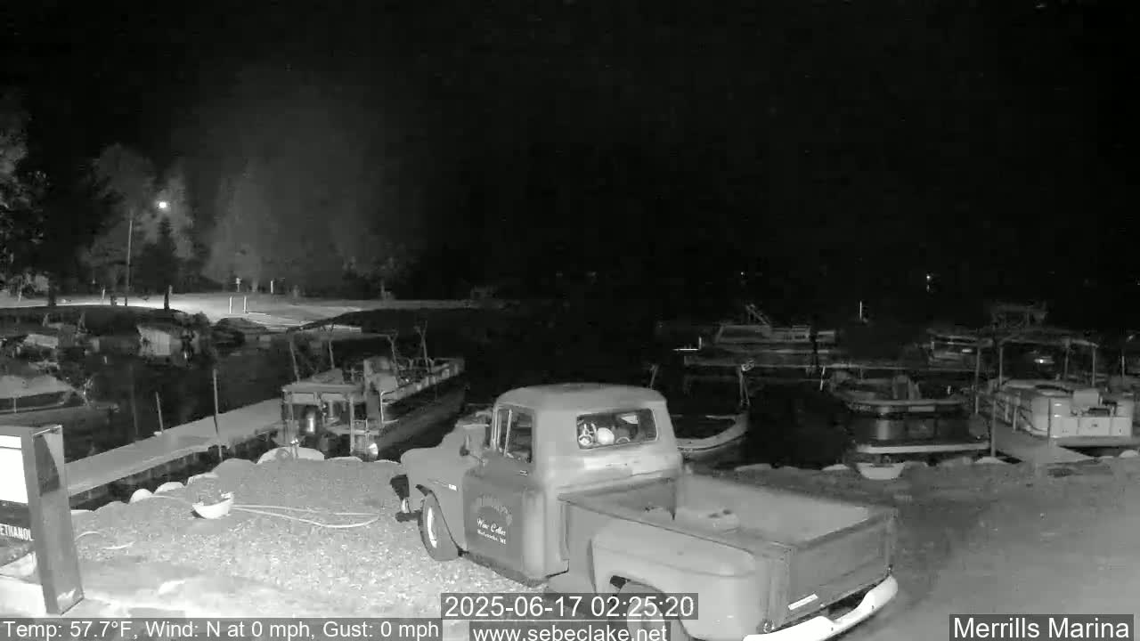 Sebec Lake Live Cam from Merrill's Marina - Dover&Foxcroft , Maine , USA