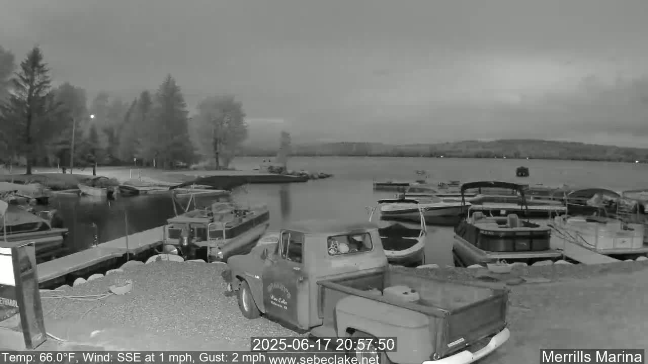 Sebec Lake Live Cam from Merrill's Marina - Dover&Foxcroft , Maine , USA