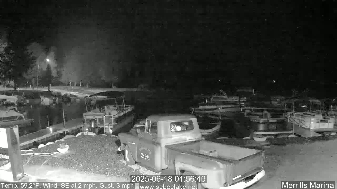 Sebec Lake Live Cam from Merrill's Marina - Dover&Foxcroft , Maine , USA