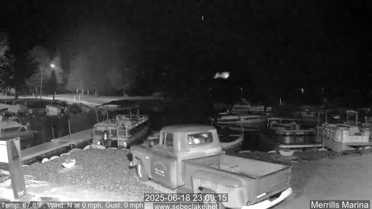 Sebec Lake Live Cam from Merrill's Marina - Dover&Foxcroft , Maine , USA