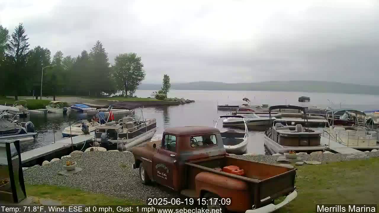 Sebec Lake Live Cam from Merrill's Marina - Dover&Foxcroft , Maine , USA
