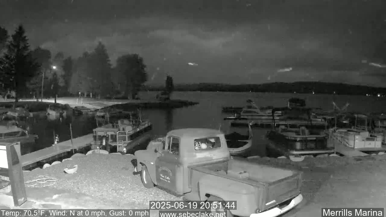 Sebec Lake Live Cam from Merrill's Marina - Dover&Foxcroft , Maine , USA