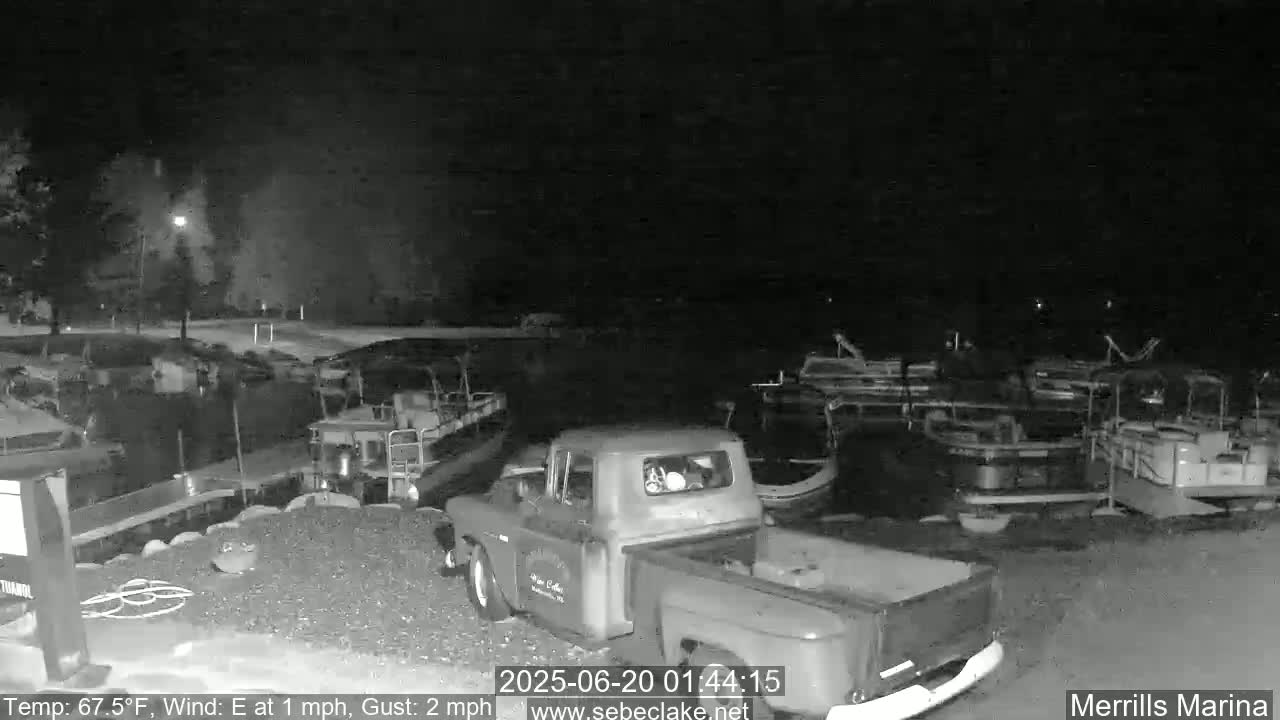Sebec Lake Live Cam from Merrill's Marina - Dover&Foxcroft , Maine , USA