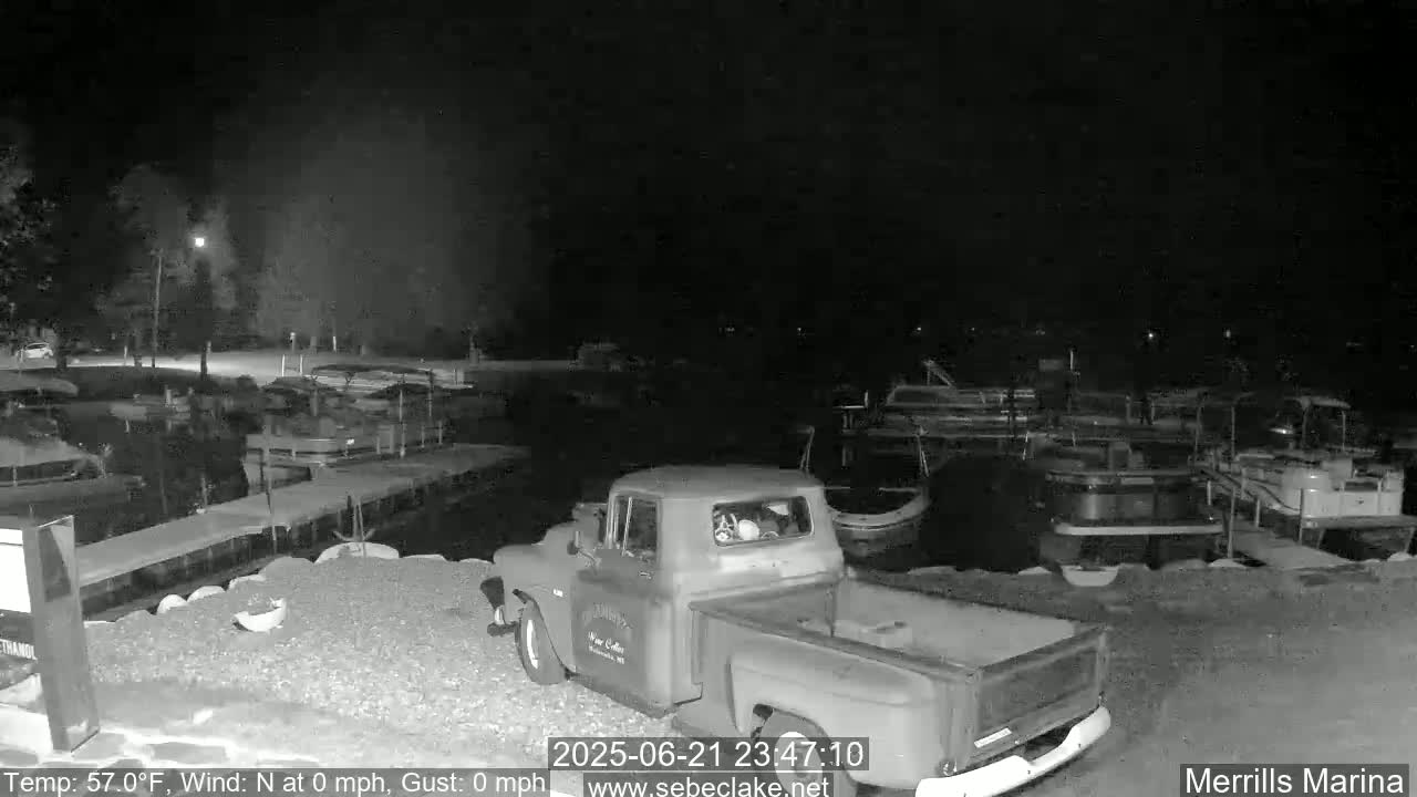 Sebec Lake Live Cam from Merrill's Marina - Dover&Foxcroft , Maine , USA