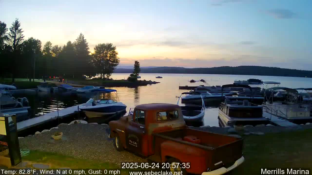 Sebec Lake Live Cam from Merrill's Marina - Dover&Foxcroft , Maine , USA