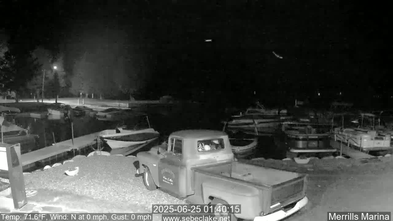 Sebec Lake Live Cam from Merrill's Marina - Dover&Foxcroft , Maine , USA