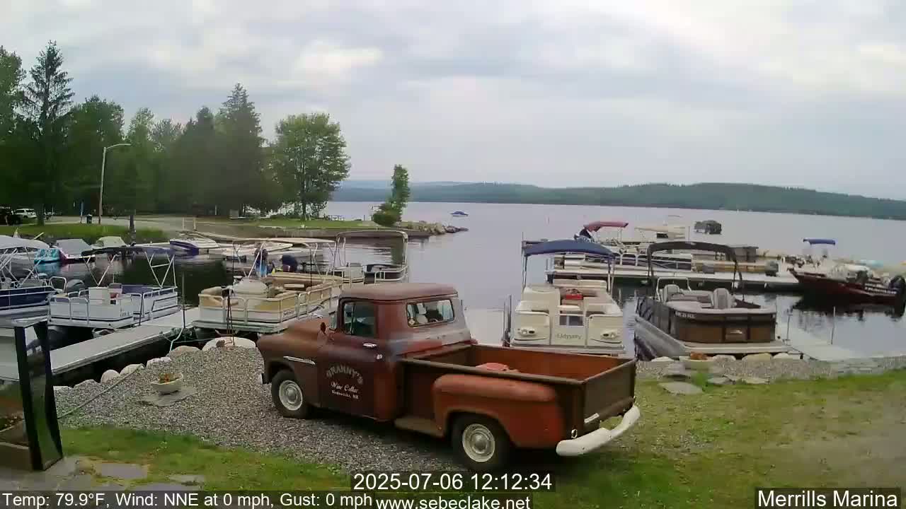 Sebec Lake Live Cam from Merrill's Marina - Dover&Foxcroft , Maine , USA