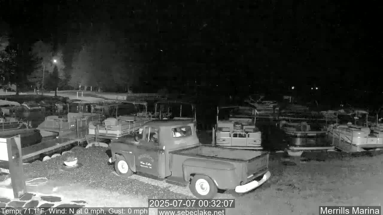 Sebec Lake Live Cam from Merrill's Marina - Dover&Foxcroft , Maine , USA