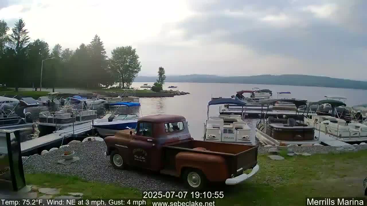 Sebec Lake Live Cam from Merrill's Marina - Dover&Foxcroft , Maine , USA