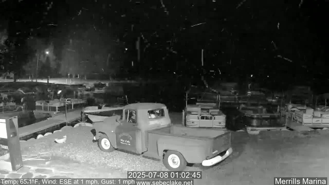 Sebec Lake Live Cam from Merrill's Marina - Dover&Foxcroft , Maine , USA