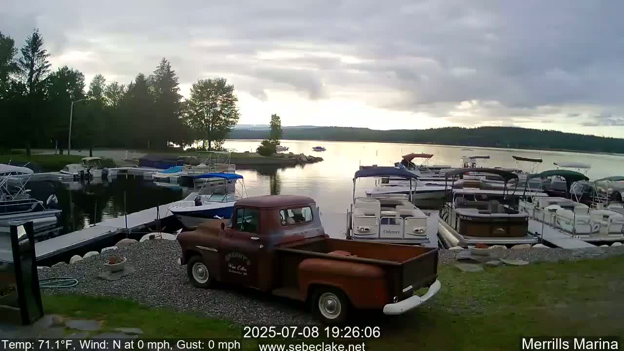 Sebec Lake Live Cam from Merrill's Marina - Dover&Foxcroft , Maine , USA