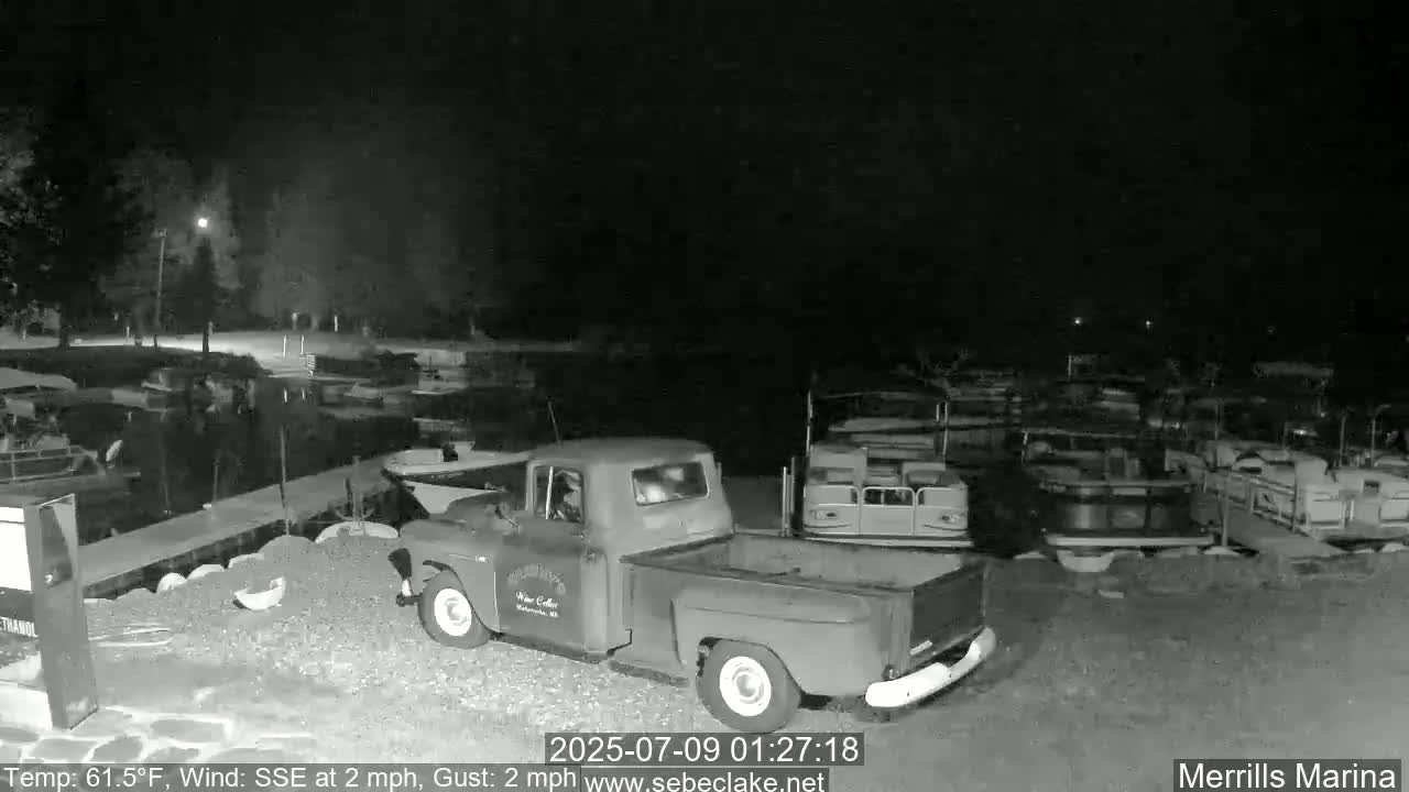 Sebec Lake Live Cam from Merrill's Marina - Dover&Foxcroft , Maine , USA
