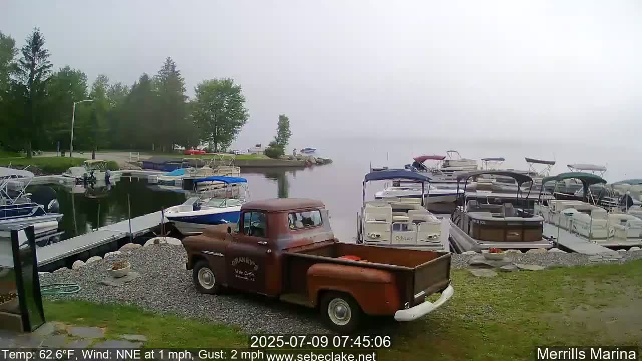 Sebec Lake Live Cam from Merrill's Marina - Dover&Foxcroft , Maine , USA