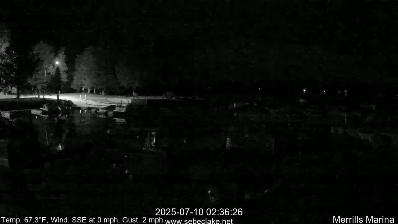 Sebec Lake Live Cam from Merrill's Marina - Dover&Foxcroft , Maine , USA