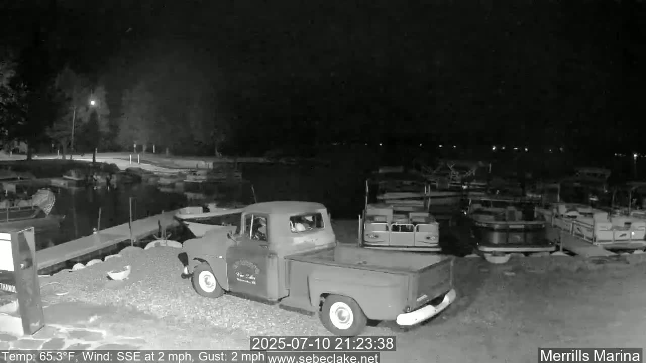 Sebec Lake Live Cam from Merrill's Marina - Dover&Foxcroft , Maine , USA