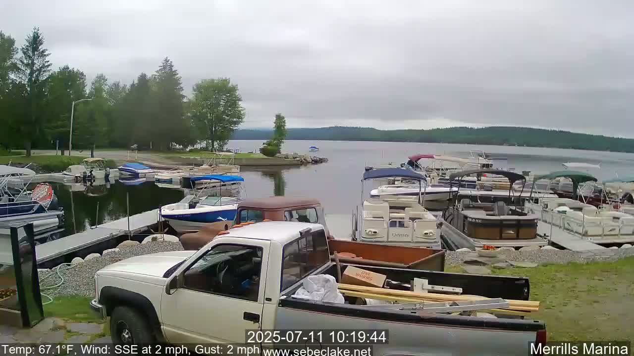 Sebec Lake Live Cam from Merrill's Marina - Dover&Foxcroft , Maine , USA