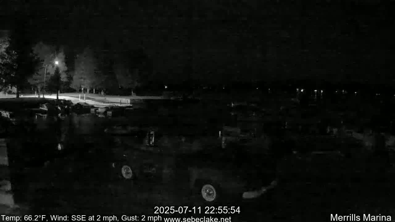 Sebec Lake Live Cam from Merrill's Marina - Dover&Foxcroft , Maine , USA