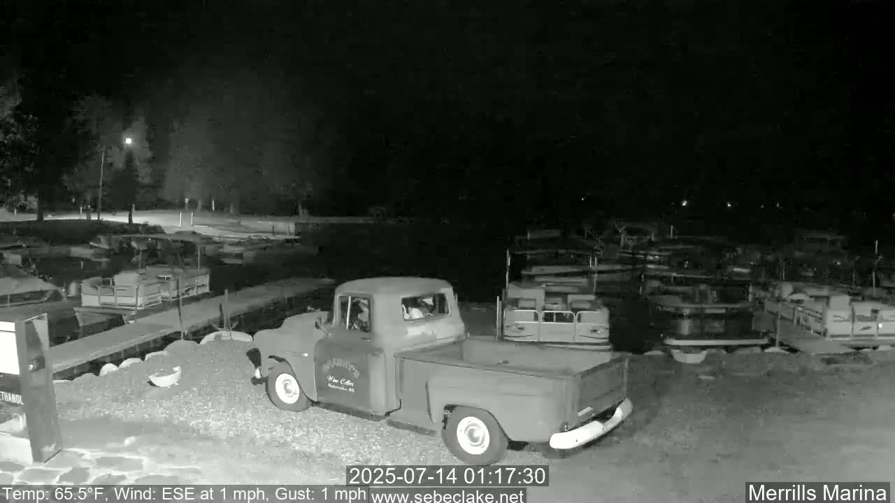 Sebec Lake Live Cam from Merrill's Marina - Dover&Foxcroft , Maine , USA
