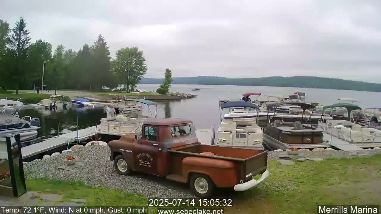 Sebec Lake Live Cam from Merrill's Marina - Dover&Foxcroft , Maine , USA
