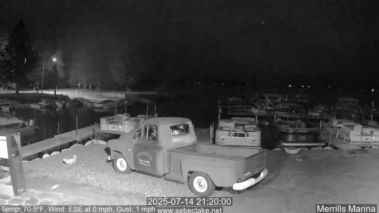 Sebec Lake Live Cam from Merrill's Marina - Dover&Foxcroft , Maine , USA