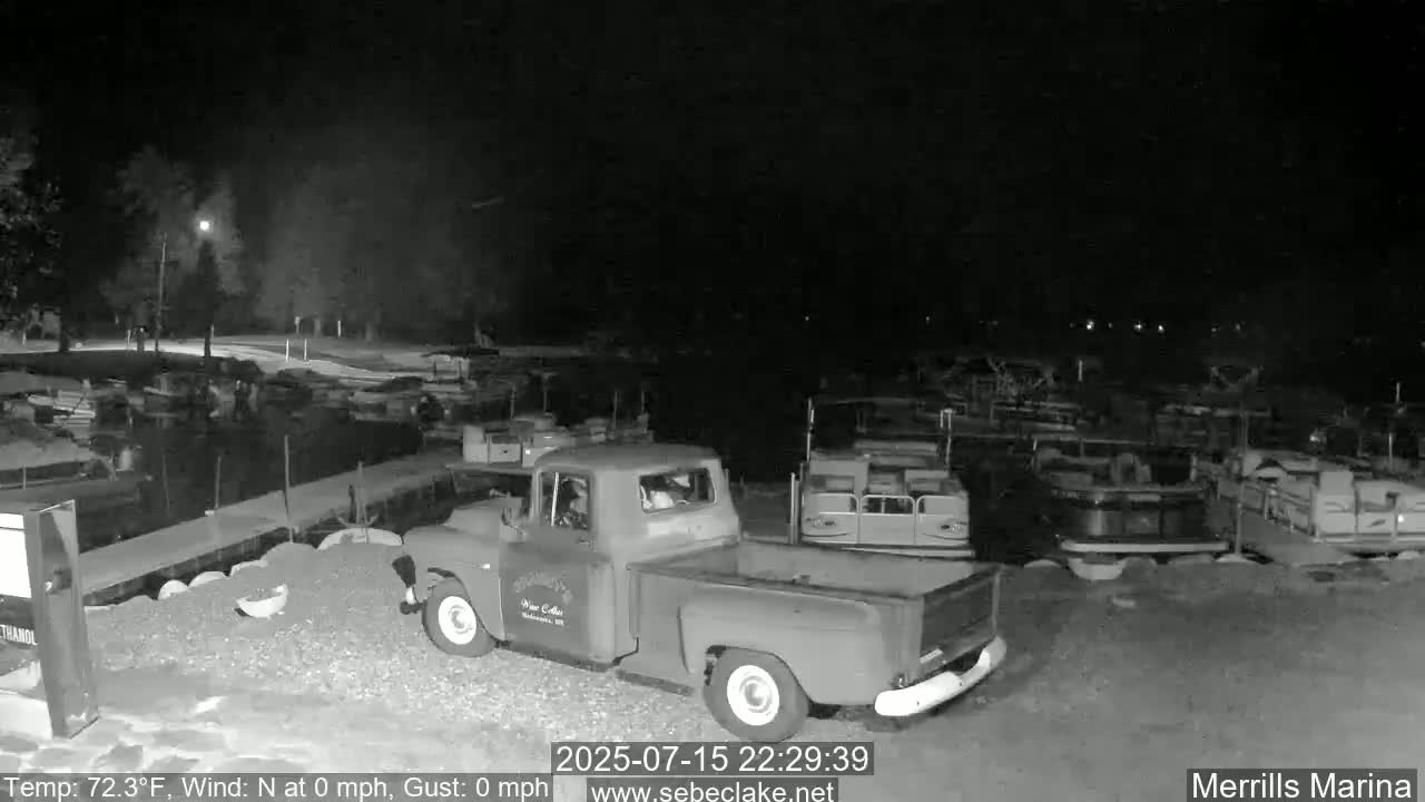 Sebec Lake Live Cam from Merrill's Marina - Dover&Foxcroft , Maine , USA