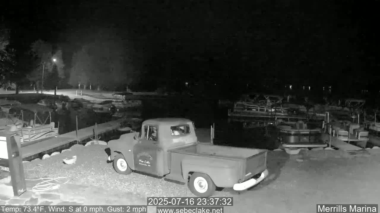Sebec Lake Live Cam from Merrill's Marina - Dover&Foxcroft , Maine , USA
