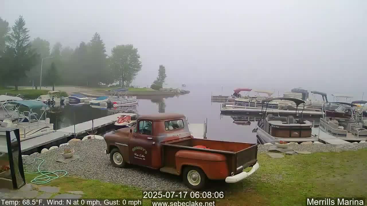 Sebec Lake Live Cam from Merrill's Marina - Dover&Foxcroft , Maine , USA