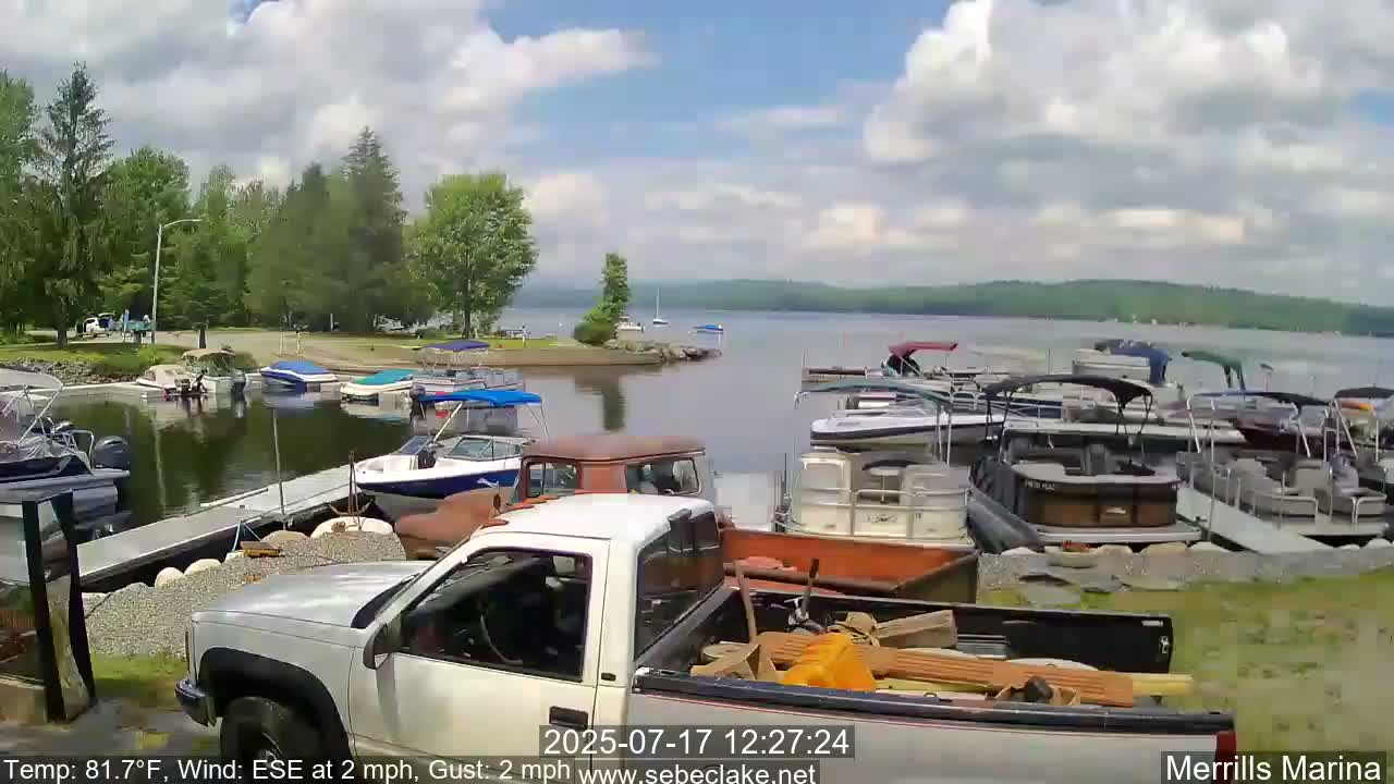 Sebec Lake Live Cam from Merrill's Marina - Dover&Foxcroft , Maine , USA