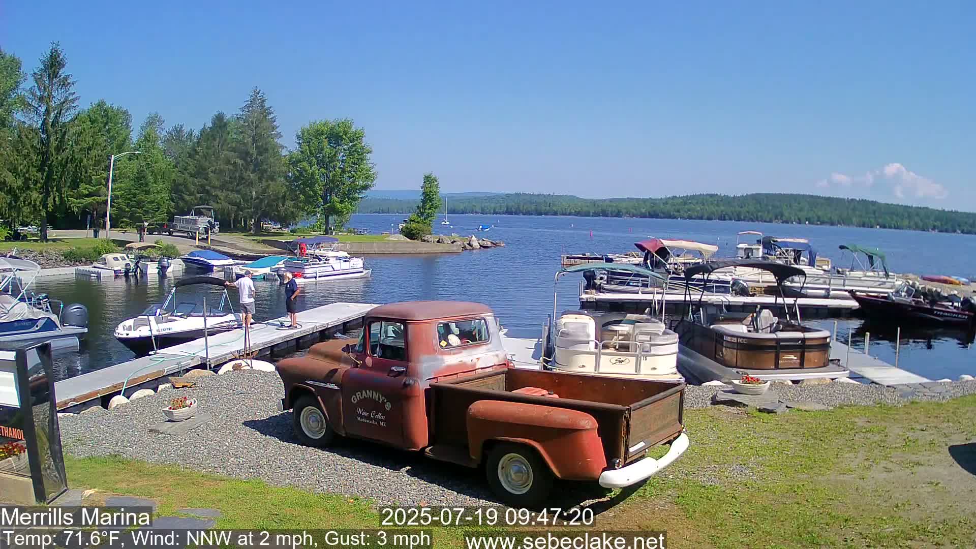 Sebec Lake Live Cam from Merrill's Marina - Dover&Foxcroft , Maine , USA