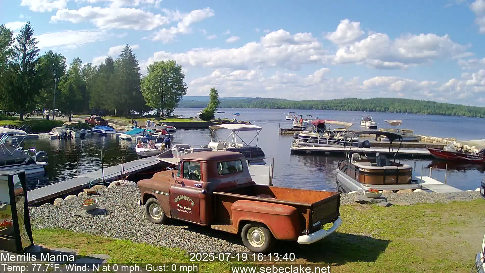 Sebec Lake Live Cam from Merrill's Marina - Dover&Foxcroft , Maine , USA