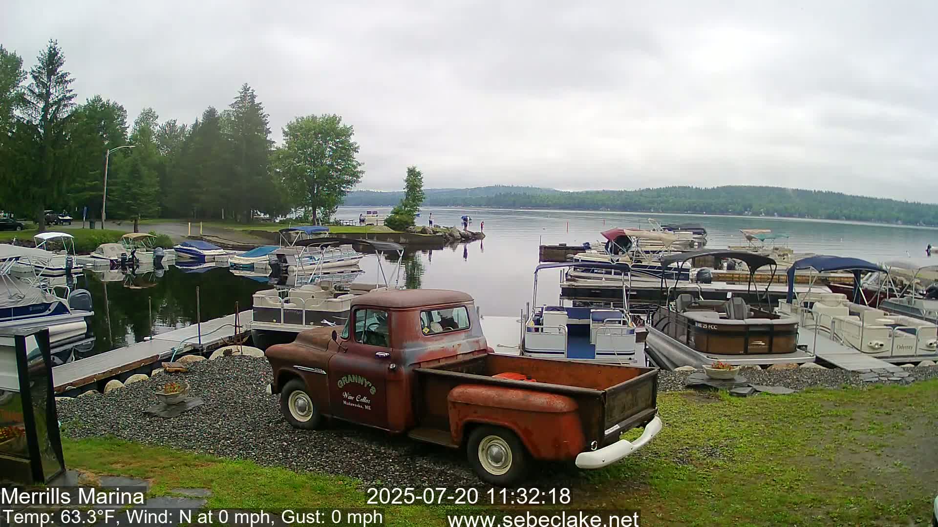 Sebec Lake Live Cam from Merrill's Marina - Dover&Foxcroft , Maine , USA