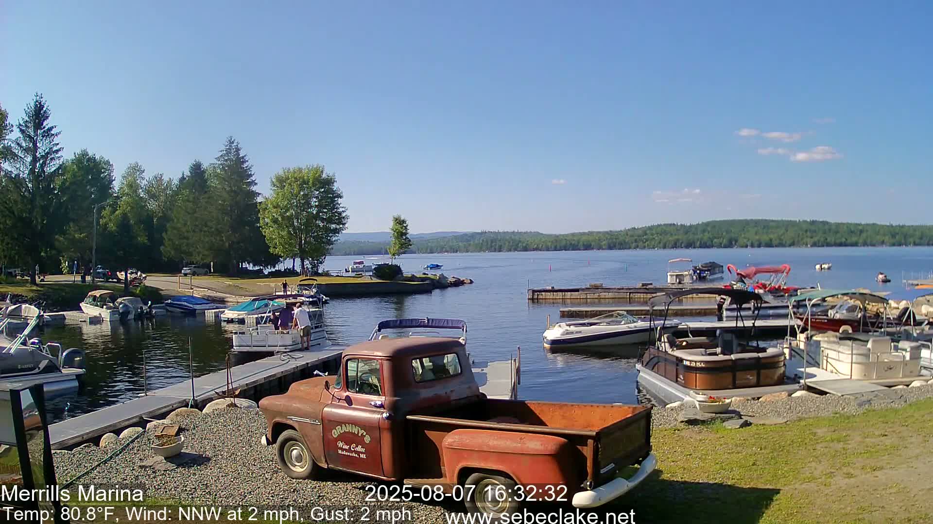 Sebec Lake Live Cam from Merrill's Marina - Dover&Foxcroft , Maine , USA