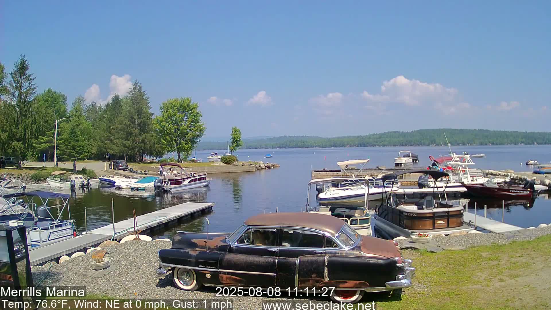 Sebec Lake Live Cam from Merrill's Marina - Dover&Foxcroft , Maine , USA