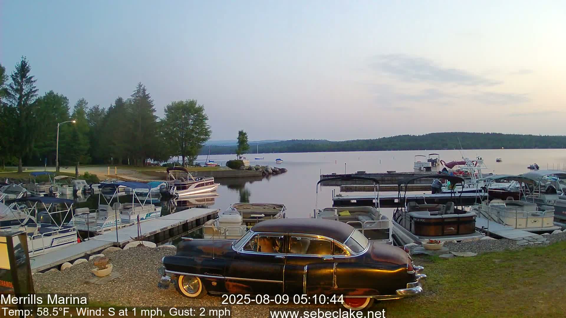 Sebec Lake Live Cam from Merrill's Marina - Dover&Foxcroft , Maine , USA