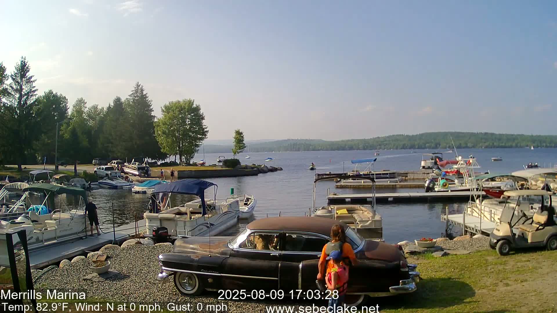 Sebec Lake Live Cam from Merrill's Marina - Dover&Foxcroft , Maine , USA