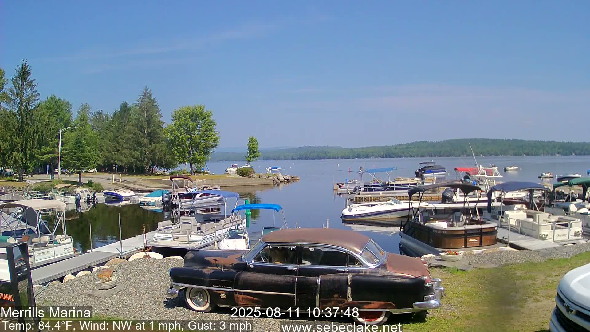 Sebec Lake Live Cam from Merrill's Marina - Dover&Foxcroft , Maine , USA