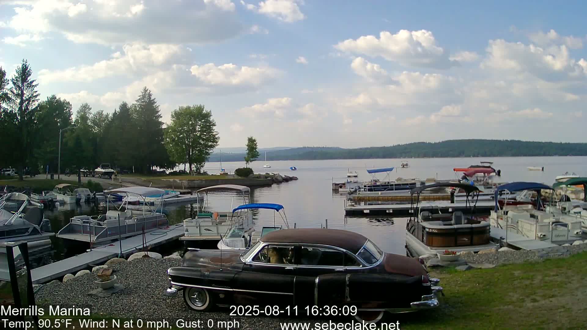 Sebec Lake Live Cam from Merrill's Marina - Dover&Foxcroft , Maine , USA