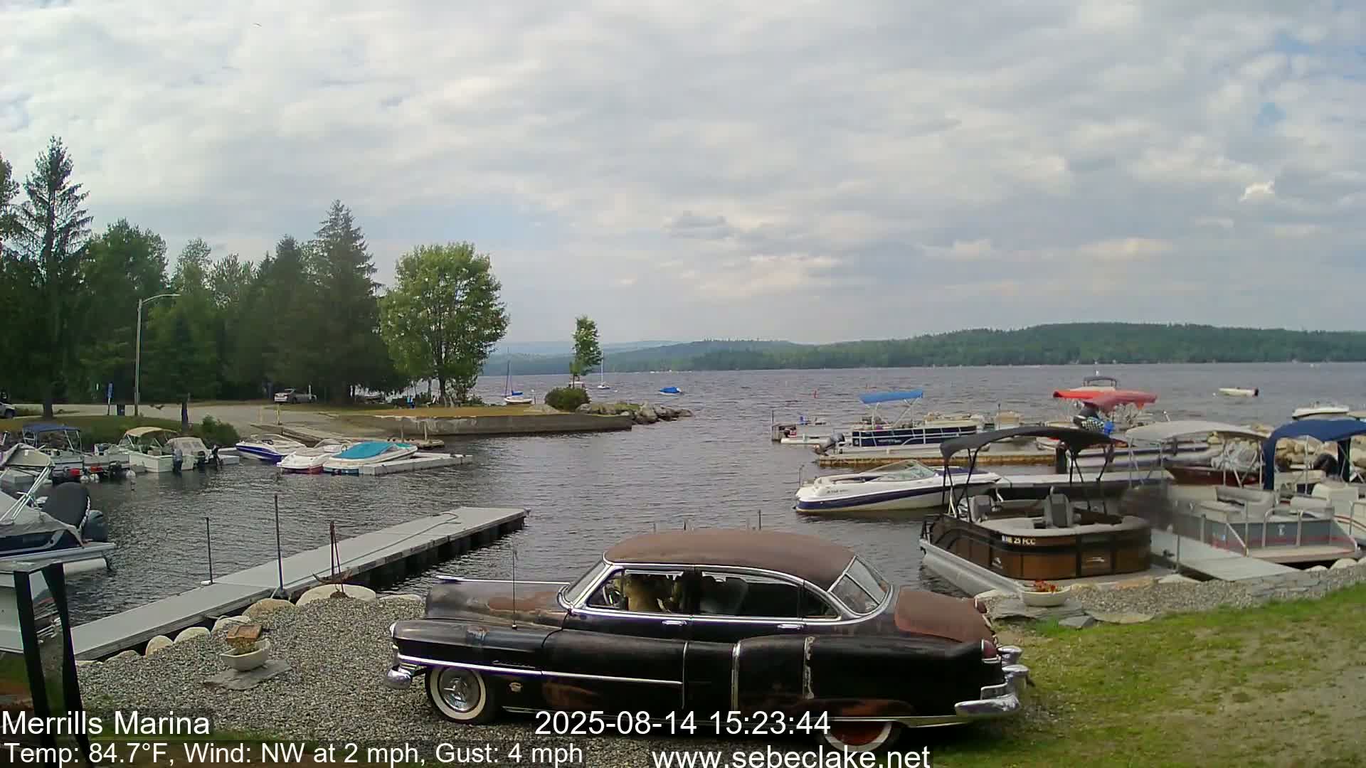 Sebec Lake Live Cam from Merrill's Marina - Dover&Foxcroft , Maine , USA