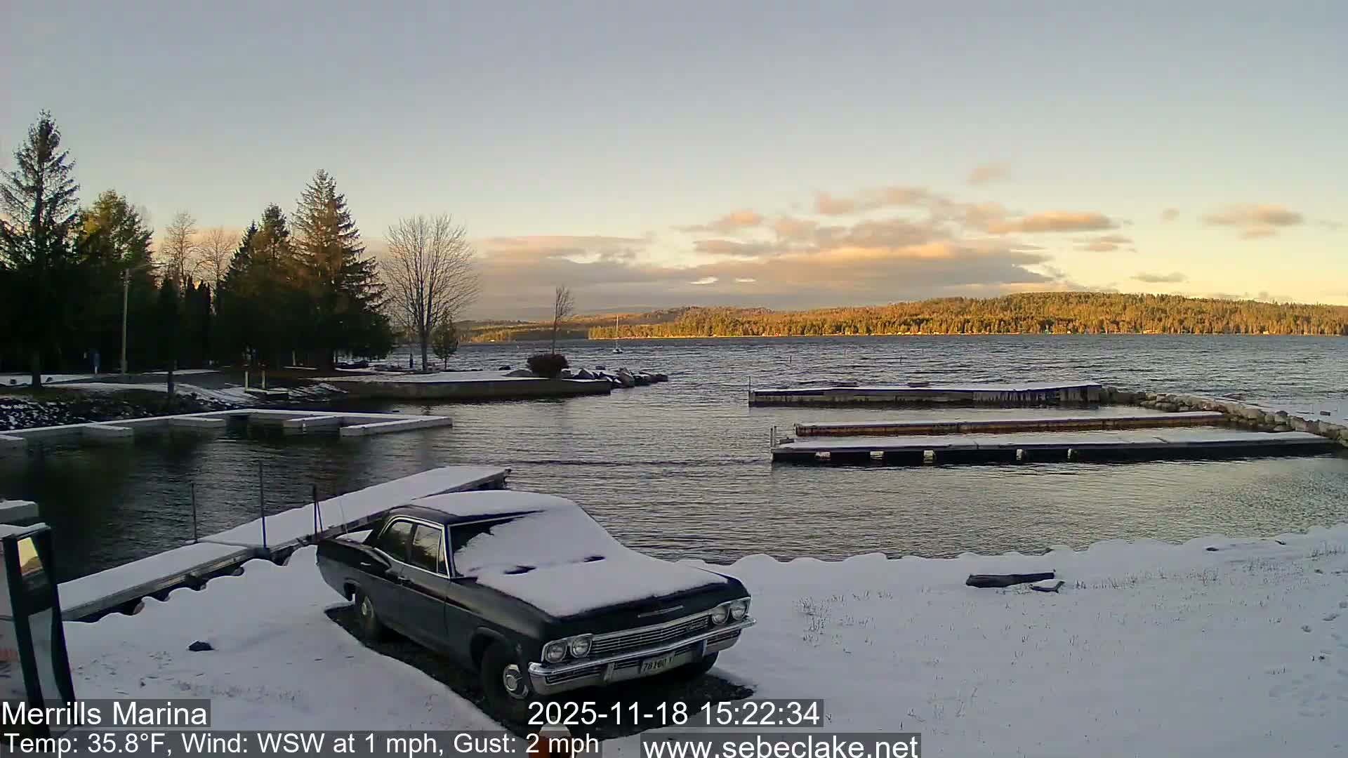 Sebec Lake Live Cam from Merrill's Marina - Dover&Foxcroft , Maine , USA