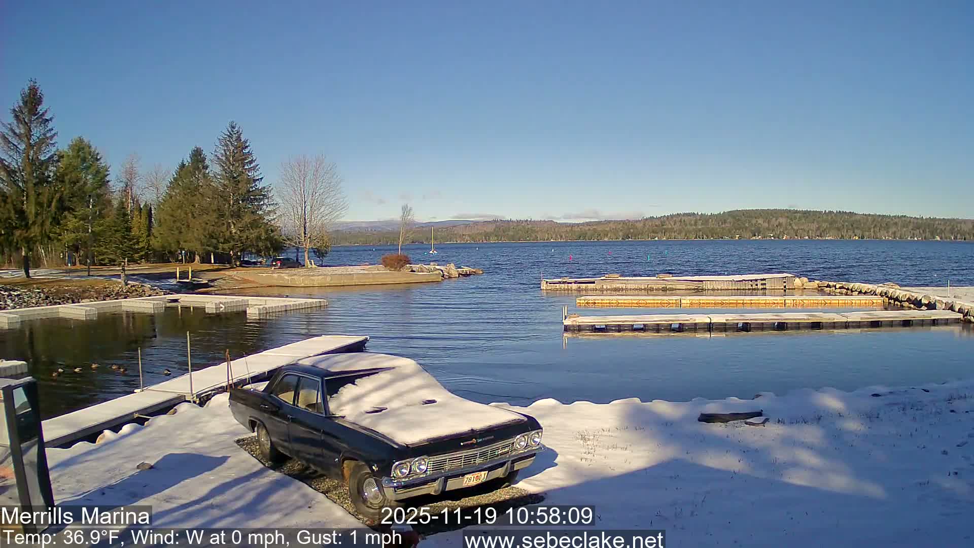 Sebec Lake Live Cam from Merrill's Marina - Dover&Foxcroft , Maine , USA
