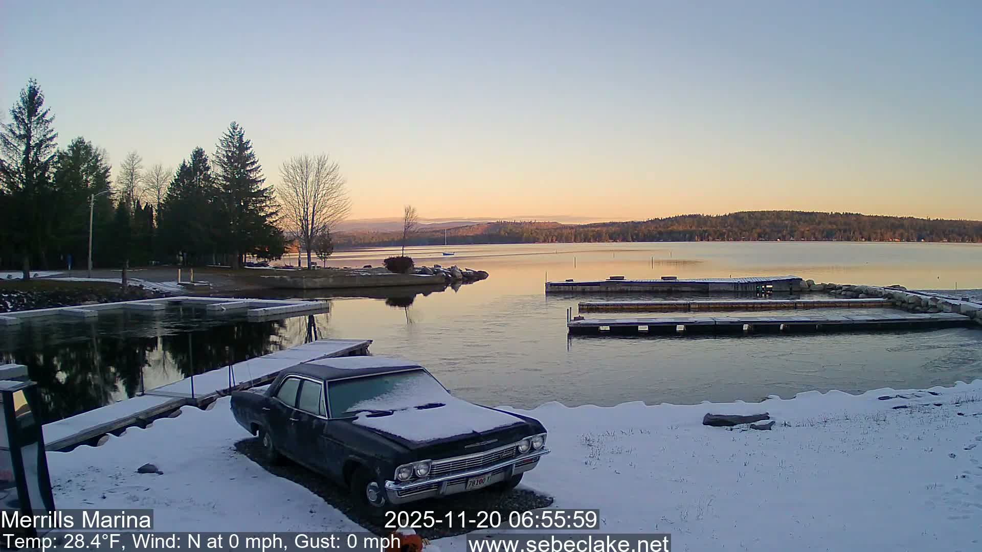 Sebec Lake Live Cam from Merrill's Marina - Dover&Foxcroft , Maine , USA