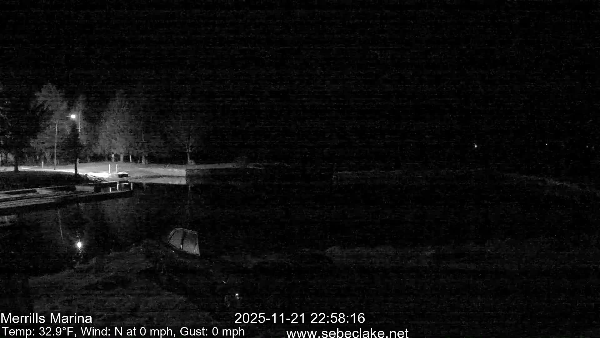 Sebec Lake Live Cam from Merrill's Marina - Dover&Foxcroft , Maine , USA