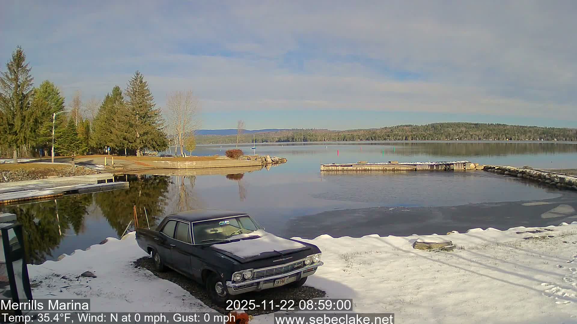 Sebec Lake Live Cam from Merrill's Marina - Dover&Foxcroft , Maine , USA
