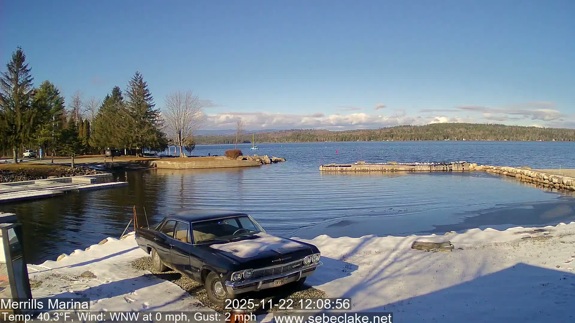 Sebec Lake Live Cam from Merrill's Marina - Dover&Foxcroft , Maine , USA