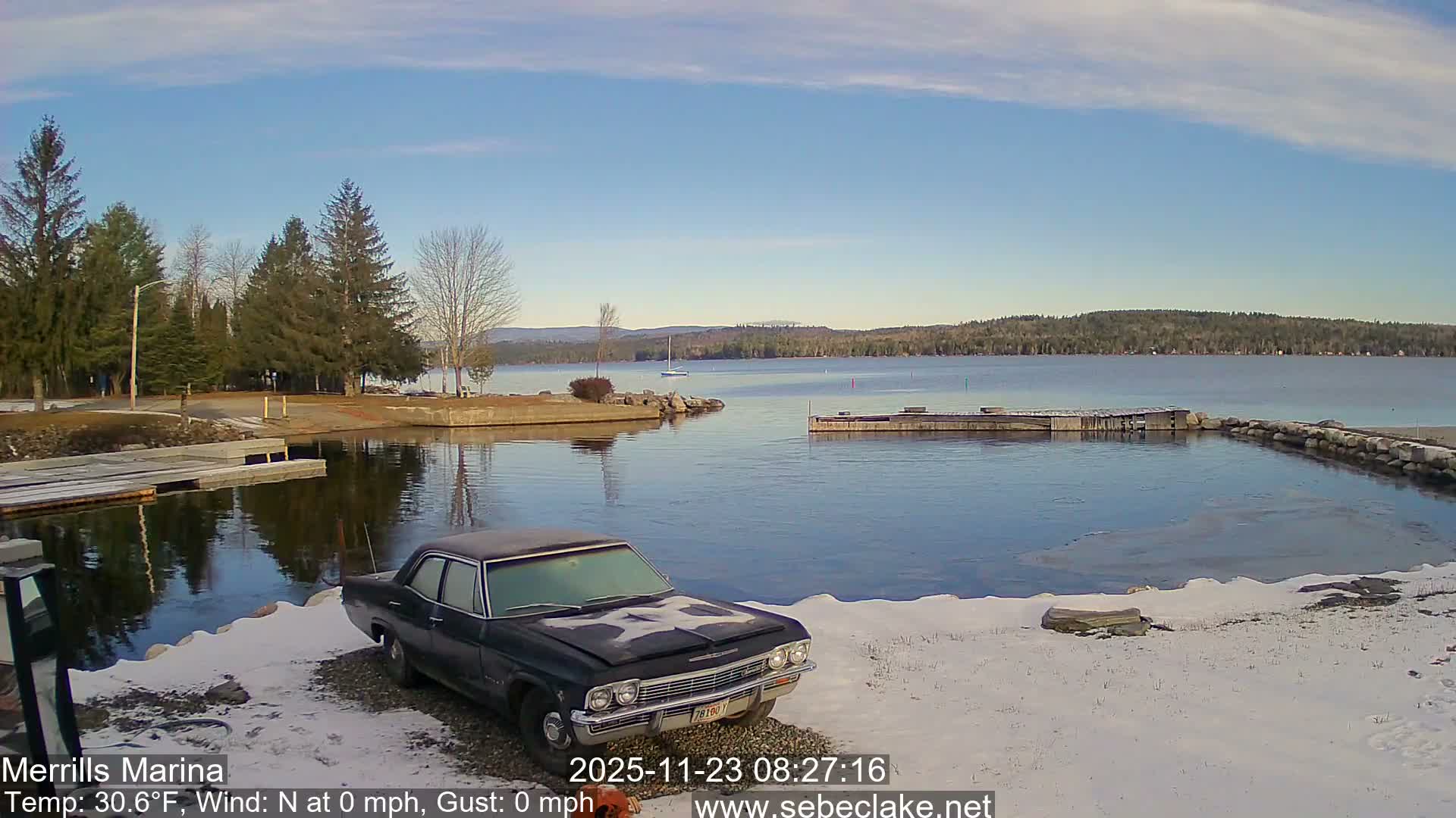 Sebec Lake Live Cam from Merrill's Marina - Dover&Foxcroft , Maine , USA