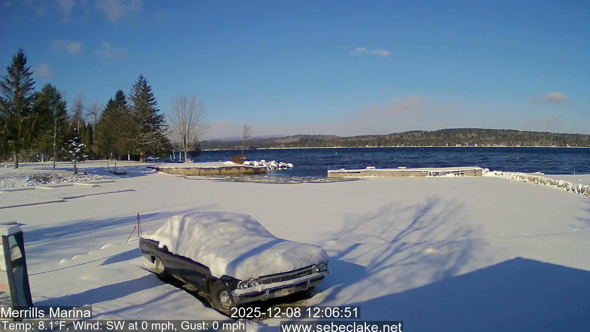 Sebec Lake Live Cam from Merrill's Marina - Dover&Foxcroft , Maine , USA