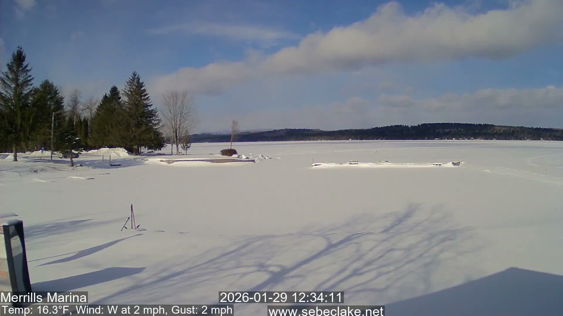 Sebec Lake Live Cam from Merrill's Marina - Dover&Foxcroft , Maine , USA