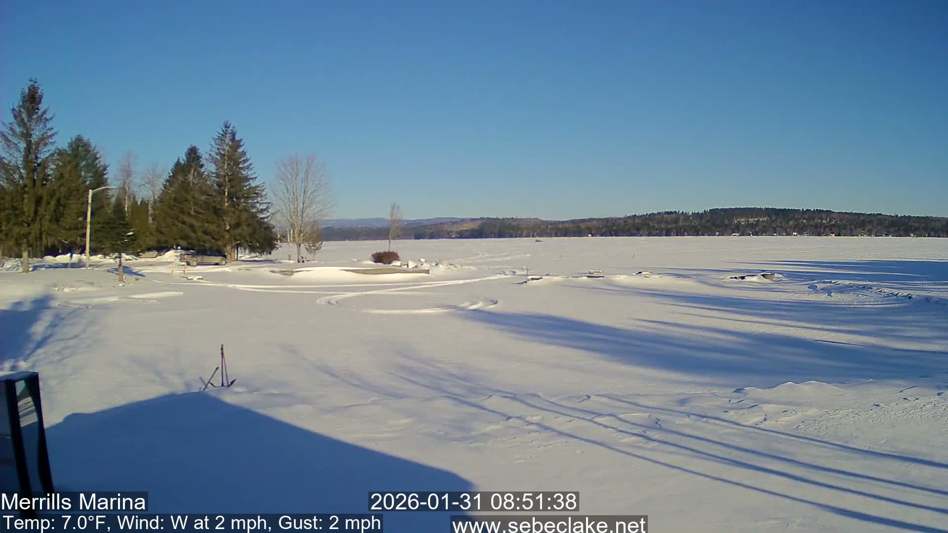 Sebec Lake Live Cam from Merrill's Marina - Dover&Foxcroft , Maine , USA