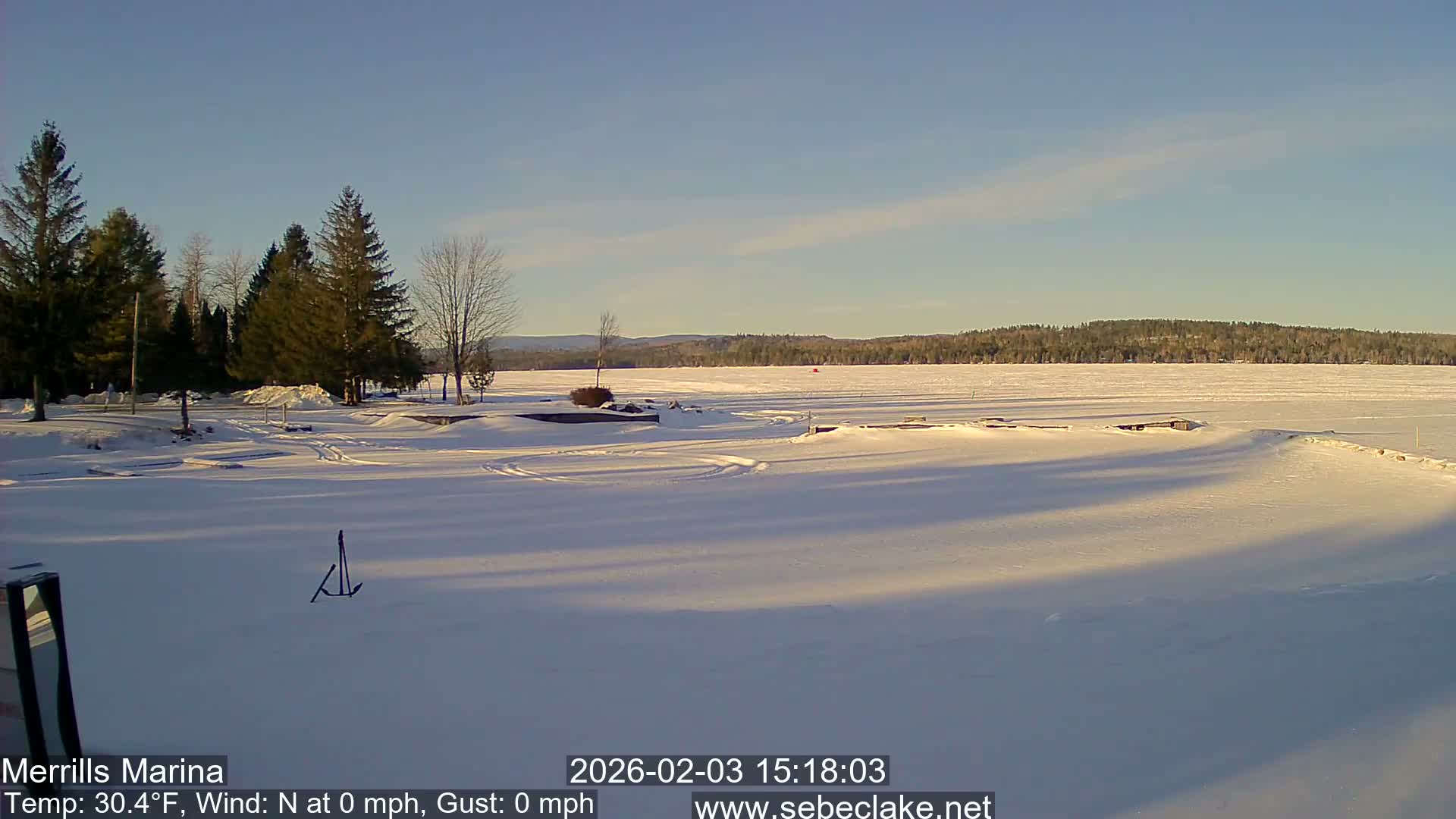 Sebec Lake Live Cam from Merrill's Marina - Dover&Foxcroft , Maine , USA