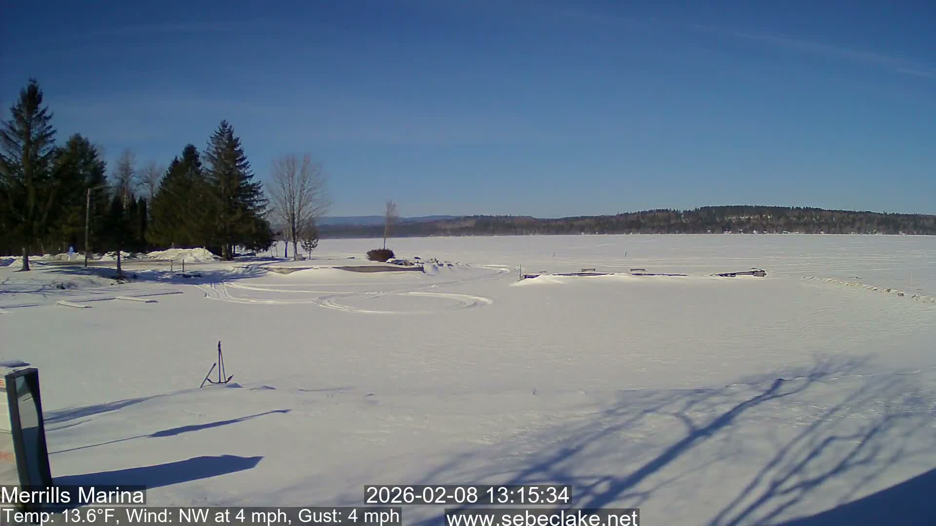 Sebec Lake Live Cam from Merrill's Marina - Dover&Foxcroft , Maine , USA